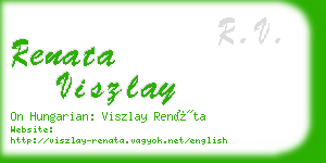 renata viszlay business card